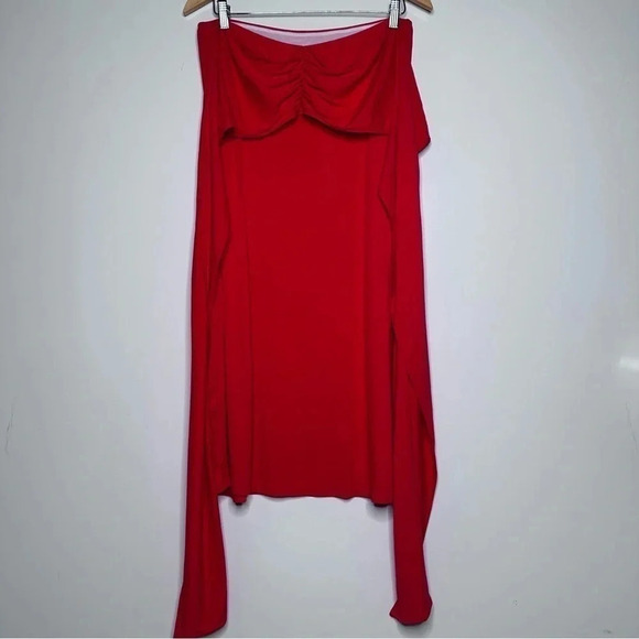 Gottex Red 7-In-One Lattice Dress Size Medium - Picture 3 of 10
